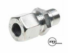 RVS Rechte Inschroefkpl   LR 12 mm - 1/4&quot; con, 1.4571